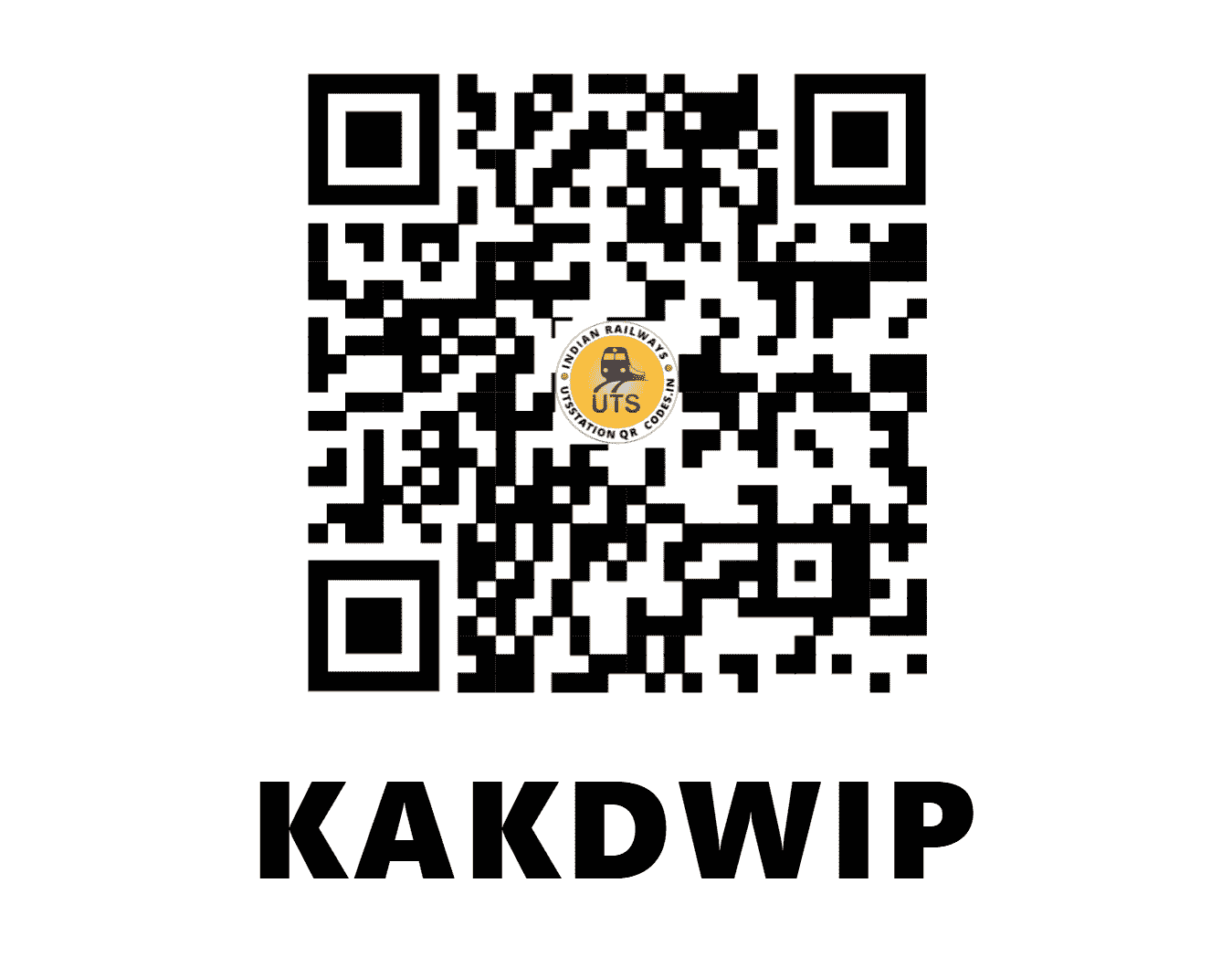UTS QR Code for KAKDWIP - KWDP (ER - WEST BENGAL)